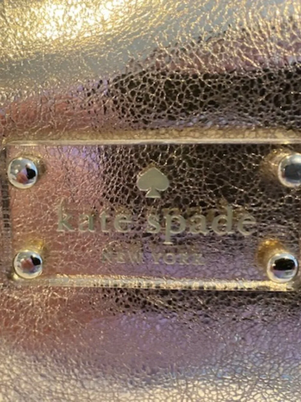 Kate Spade Gold leather handbag